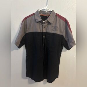 Harley Davidson Performance Vented Winged Logo Woven Shirt Mens Medium